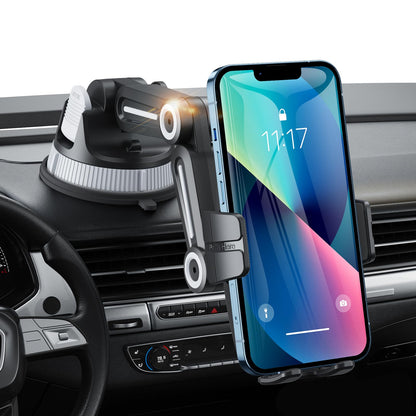 Suction Cup Car Phone Mount Dash Mounted Holders Windshield Phone Mount with 360° Rotation Stable Phone Holders for Your Car with Military