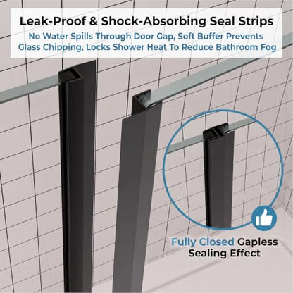 60 in. Frameless Pivot Shower Door