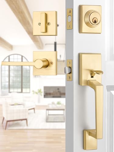 Deadbolt and Door Handle Set