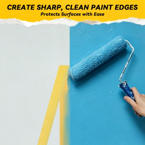 6 Pack Yellow Painters Tape 2 inch Wide x 55 Yards