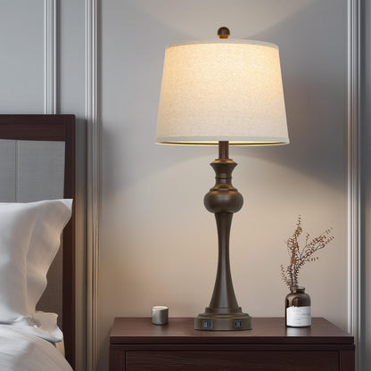 Brown Table Lamps Set of 2 (Brown-Set of 2)