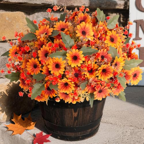 Artificial Fake Plants Flowers for Outdoor Outside Spring Summer Decoration
