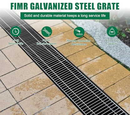 Large Capacity Trench Drain System for Yard