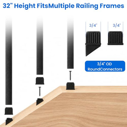 101 Pack 32" Square Aluminum Deck Balusters (32 Inch)