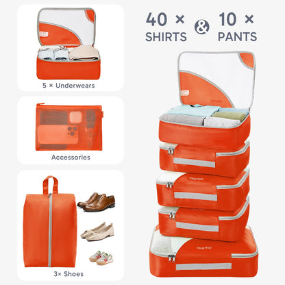 Packing Cubes for Travel (17 Orange)