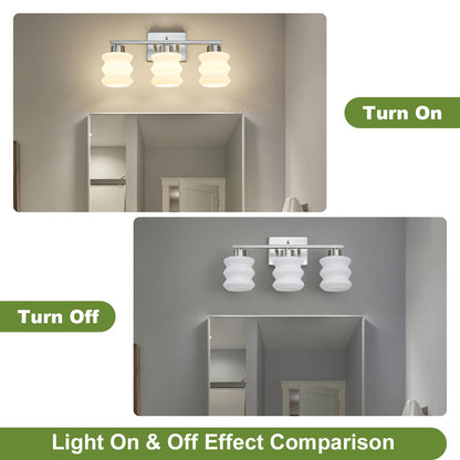 Bathroom Lighting Fixtures Over Mirror (Brushed Nickel / 3-Light)