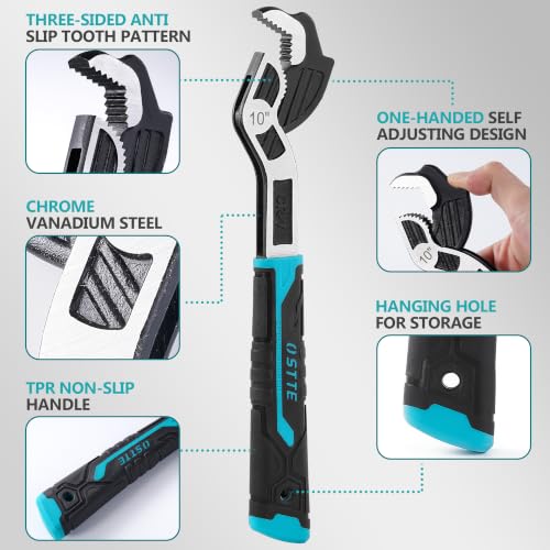 Self Adjusting Pipe Wrench Set