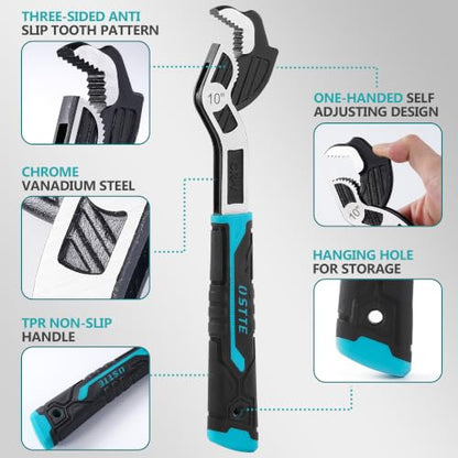 Self Adjusting Pipe Wrench Set