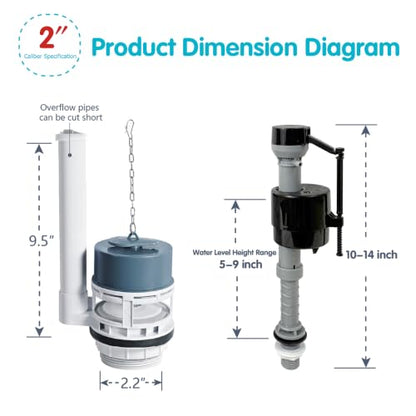 Complete Toilet Repair Kit with Chain
