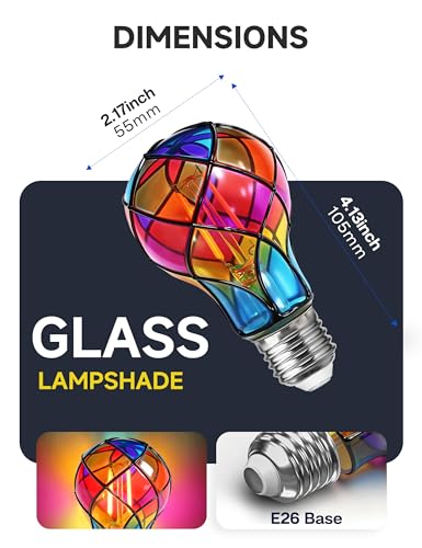 Stained Glass Light Bulb (Amber Tone Color)
