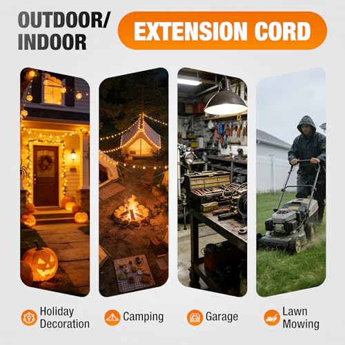 Outdoor Extension Cord 6 FT Waterproof