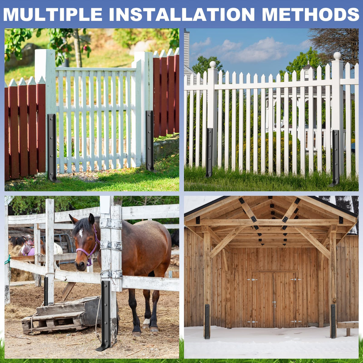 2 Pack Fence Post Repair Kit