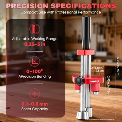 One Station Sheet Metal Bender (Small Red)