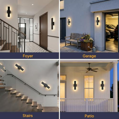 2 Pack Outdoor Wall Lights