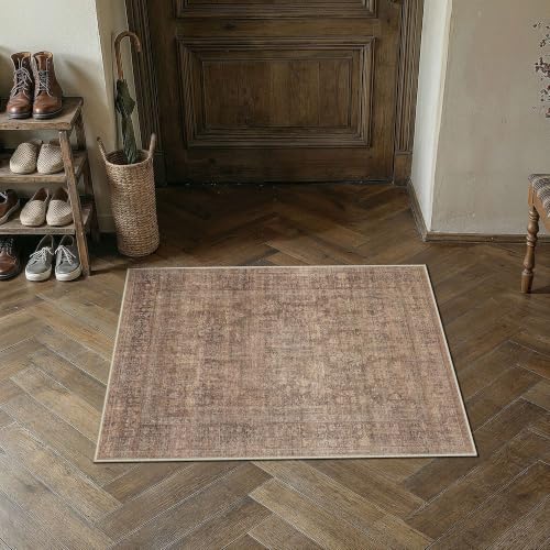 Classic Brown 2x3 Neutral Area Rugs for Entryway Door Mat (Classic Brown / 2' x 3' (Rectangular))