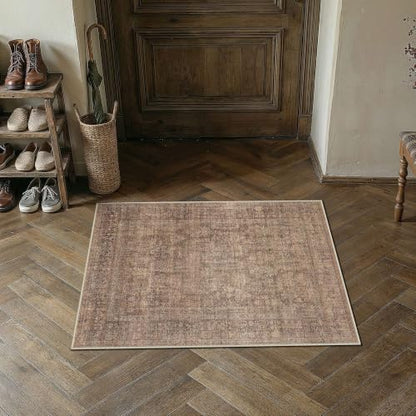 Classic Brown 2x3 Neutral Area Rugs for Entryway Door Mat (Classic Brown / 2' x 3' (Rectangular))