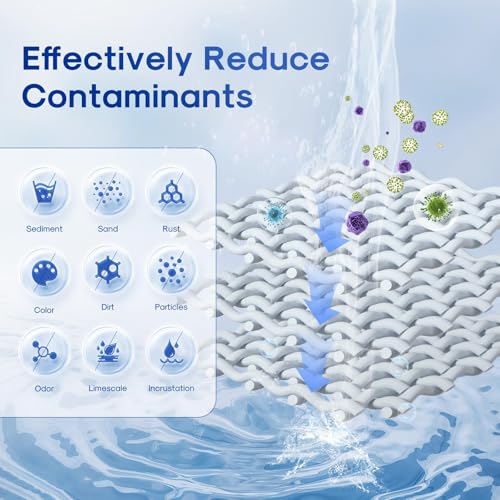 5 Micron 10" x 2.5" String Wound Sediment Water Filter Cartridge for Well filter Universal Replacement for Any 10 inch RO Unit