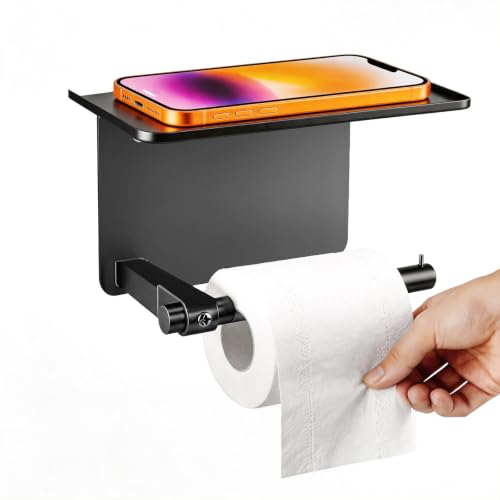 Toilet Paper Holder with Shelf