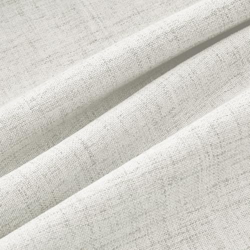 100% Blackout Linen Curtains 2 Panels Set for Bedroom Solid Luxury Decor Thermal Insulation Room Darkening Back Tab Rod Pocket Drapes for Living Room Nursery