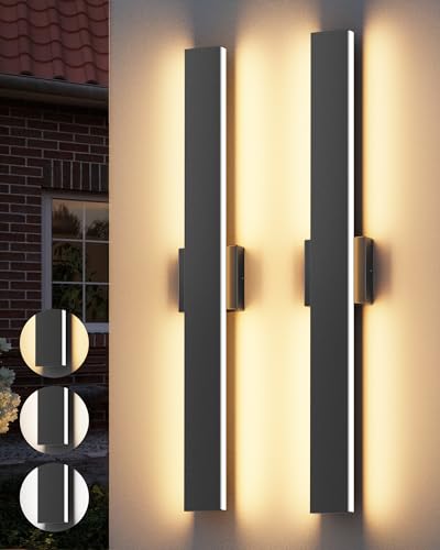 2 Pack 3 Colors Outdoor Wall Light