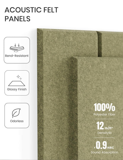 Felt Bulletin Board & Cork Board Alternative 36'' x 24'' (Seaweed-1 / Bold-stripe 6-pack)