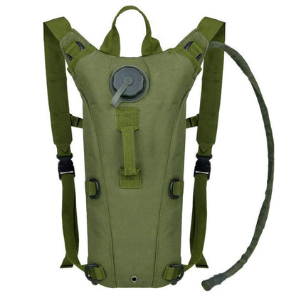 Tactical Water Hydration Pack Military 3L Water Bladder Carrier Backpack Leakproof for Running Jogging Cycling Hiking (Army Green)