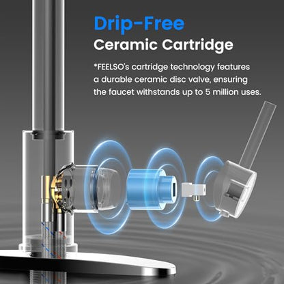4 Mode Kitchen Faucet with Pull Down Sprayer