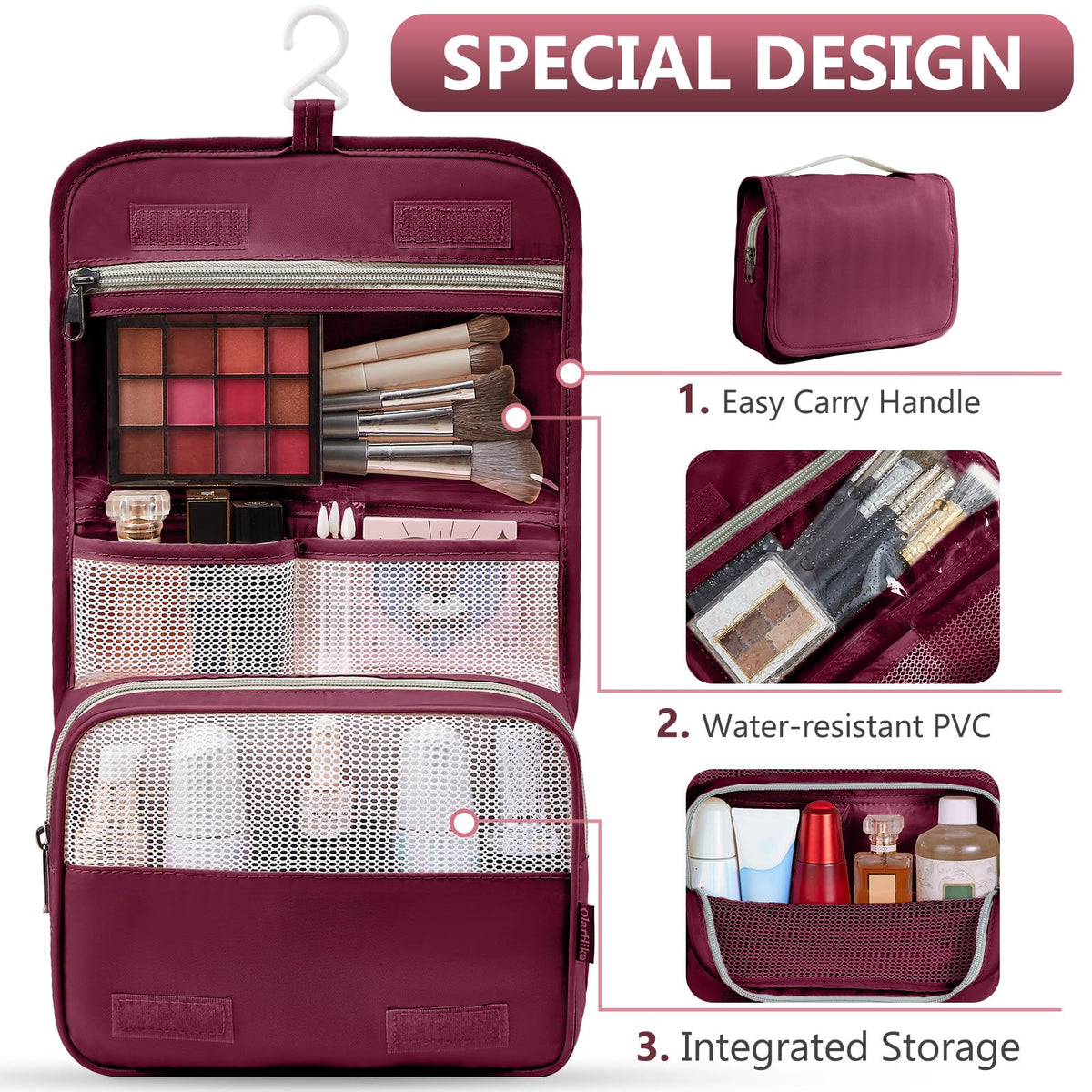 Packing Cubes for Travel (11 Burgundy)