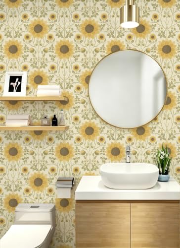 Floral Peel and Stick Wallpaper Flower Wallpaper Farmhouse Removable Waterproof