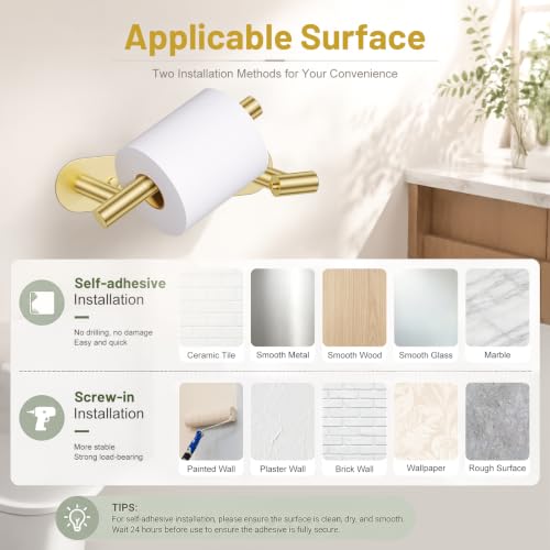Toilet Paper Holder Self Adhesive or Screw Toilet Roll Holder
