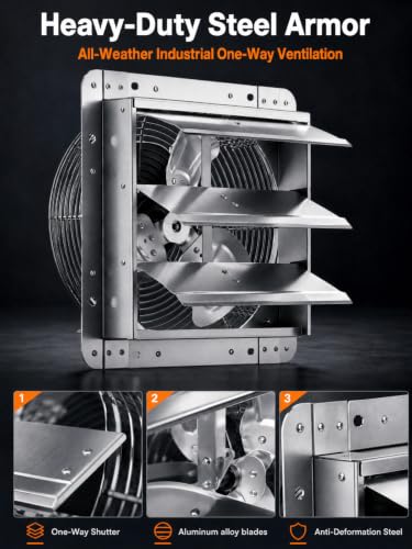 20 Inch Shutter Exhaust Fan Wall Mounted
