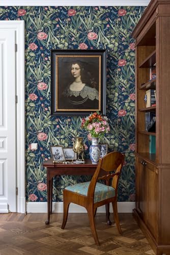 Brid and Floral Peel and Stick Wallpaper Flower Contact Paper Removable Wallpaper Peel and Stick