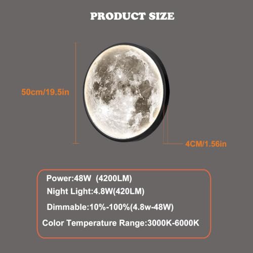led wall Moon Light