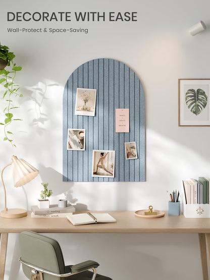 Large Arched Felt Bulletin Board 35.4''×23.6'' (Coastal Haze)