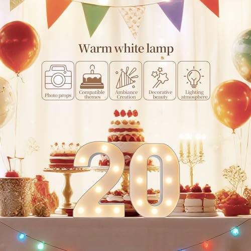 8.86 Inch Marquee Light Up Numbers 7 for Party Decorations (Number 7 / 8.86 in)
