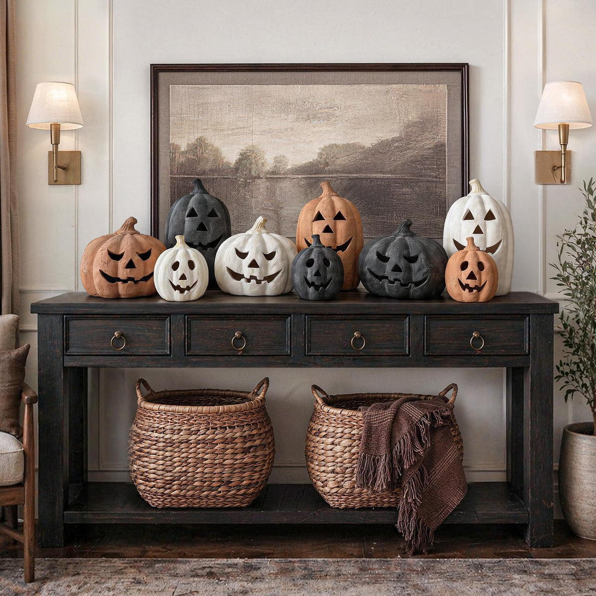 Halloween Decor (Black / Single — Medium(11" x 9.8"))