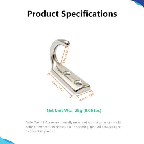 316 Stainless Steel Marine Grade Wall Mounted Utility Hooks