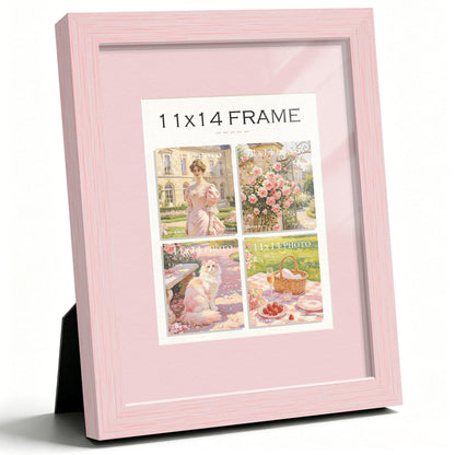 11x14 Blush Pink Picture Frame (Pink Frame Pink Mat / 11x14)