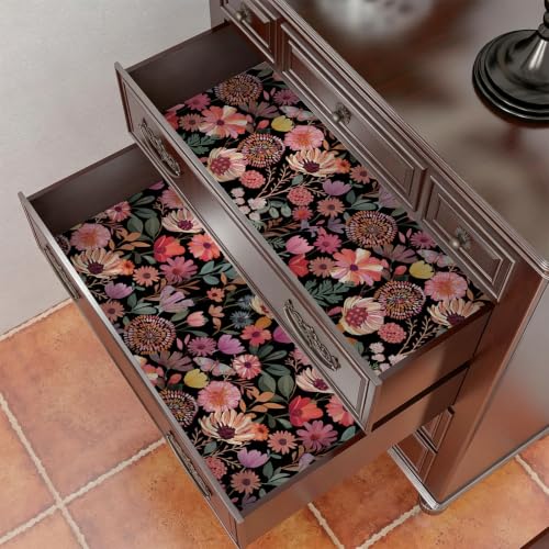 Vintage Floral Wallpaper Peel and Stick Boho Wall Paper Removable Waterproof Botanical Contact Paper for Bedroom