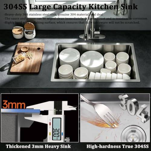 16 Gauge Stainless Steel Single Bowl Kitchen Sink With Accessories