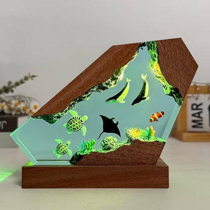 Humpback Whale Ocean Resin Lamp