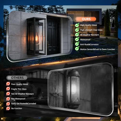 15 Inch Motion Sensor Outdoor Wall Light Fixtures Waterproof Porch Lights Outdoor Anti