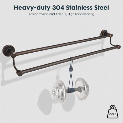 Double Towel Bar Towel Rack for Bathroom