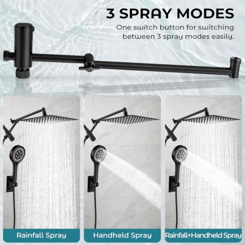 10 Inch Rainfall Shower Head with Handheld Combo