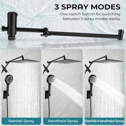 10 Inch Rainfall Shower Head with Handheld Combo