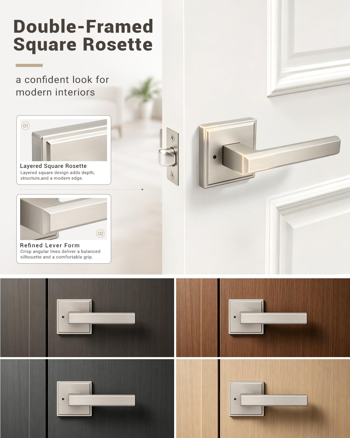 Door Knob with Lock (Nickel)
