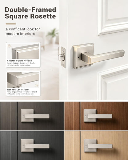 Door Knob with Lock (Nickel)
