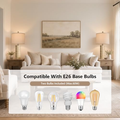 26'' Resin Table Lamps with Stone Look