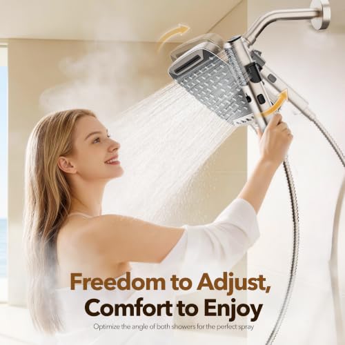 High Pressure Rain Shower Head with Handheld Spray