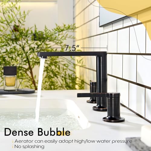 8 Inch Faucets for Bathroom Sink 3 Holes (Oil Rubbed Bronze / 1.2 GPM)